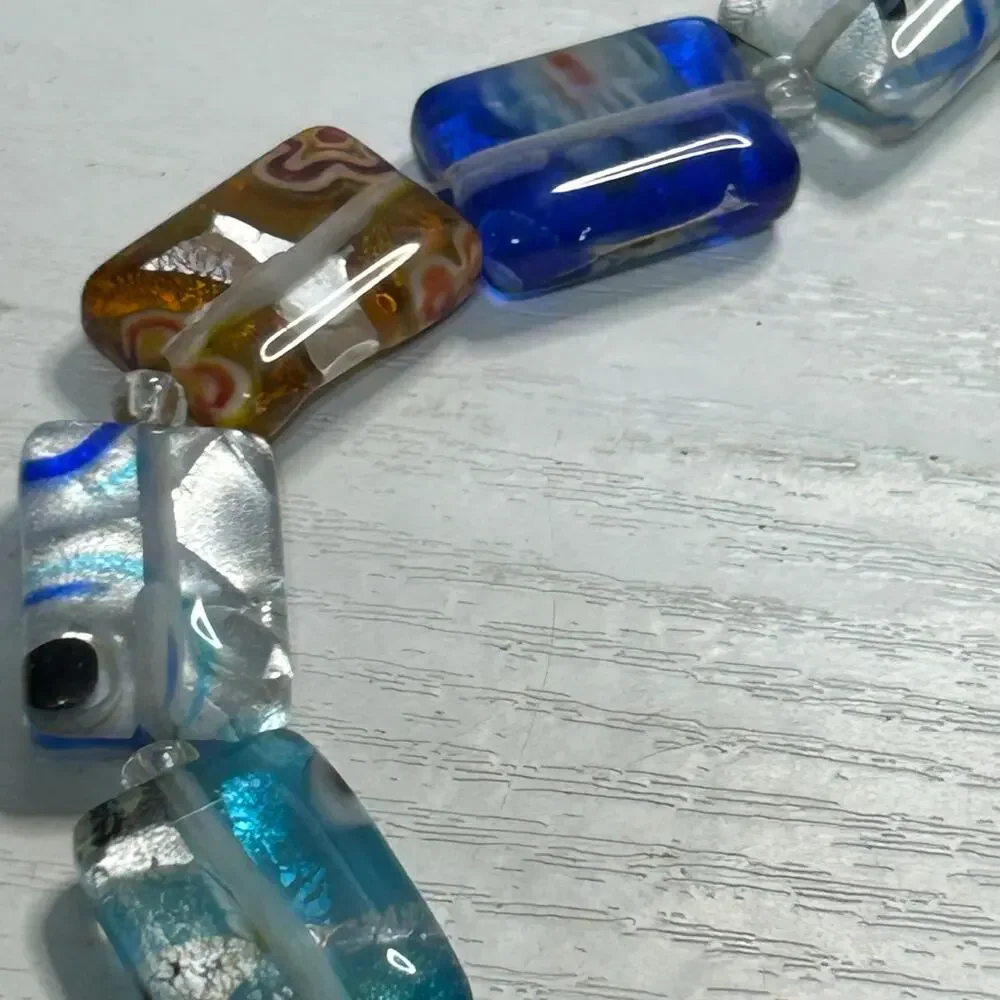 Bead Gallery Millefiori Jasper Turquoise Bead Lot 7 Cards